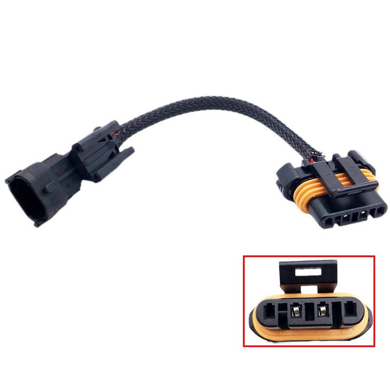Aokus Wire Adapter 6" LS Alternator 2-pin Hi-amp to 4-flat for LS1 LM7 LQ4 4.8 5.3 LR4 LS6 L59 LQ9 LM4 L33 LS2 LH6 L92 L76 LY2 LY5 LY6 LC9 LFA LH8 LMG LS3 L98 L9H L20 L94 LZ1 L99 L96 LC8 WAALT40-6 NEW - Image 1